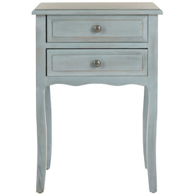 Lori End Table with Storage Drawers - Barn Blue