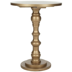Greta Round Top Accent Table - Gold