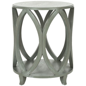 Janika Round Accent Table - French Gray
