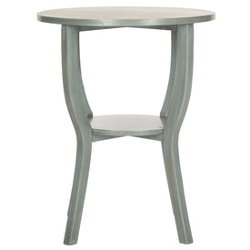 Rhodes Round Pedestal Accent Table - Barn Blue