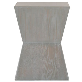 Lotem Curved Square Top Accent Table - French Gray
