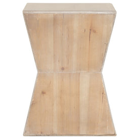 Lotem Curved Square Top Accent Table - Red Maple