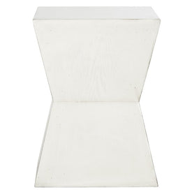 Lotem Curved Square Top Accent Table - White