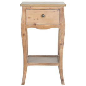 Thelma End Table with Storage Drawer - Red Maple