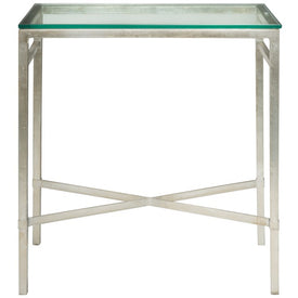 Viggo Glass Side Table - Silver