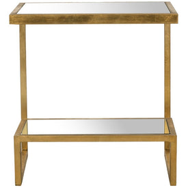 Kennedy Mirror Top Accent Table - Gold