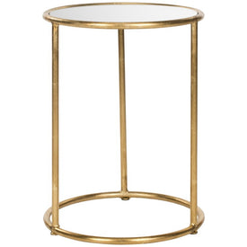 Shay Glass Top Accent Table - Gold