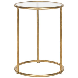 Shay Glass Top Accent Table - Gold/Clear