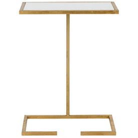 Neil Accent Table - Gold/White