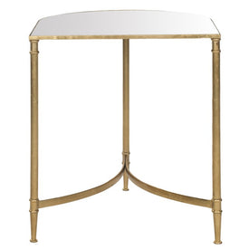 Nevin Mirror Top Accent Table - Gold