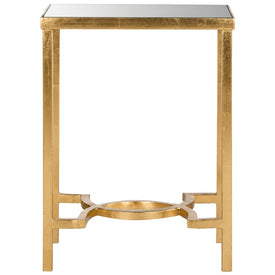 Mita Mirror Top End Table - Antique Gold