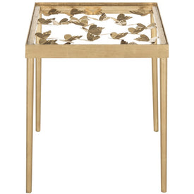 Rosalia Butterfly Side Table - Antique Gold