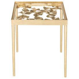 Otto Ginko Leaf Side Table - Antique Gold