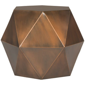 Astrid Faceted Side Table - Copper