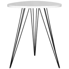 Wolcott Retro Mid-Century Lacquer Side Table - White/Black