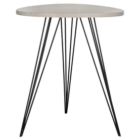 Wolcott Retro Mid-Century Wood Side Table - Gray/Black