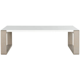 Bartholomew Mid-Century Scandinavian Lacquer Coffee Table - White/Gray