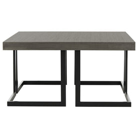 Amalya Modern Mid-Century Wood Coffee Table - Dark Gray/Black