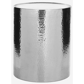 Polonium Occasional Hammered Table - Silver