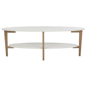 Woodruff Oval Coffee Table - White