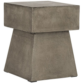 Zen Indoor/Outdoor Mushroom Modern Concrete Accent Table - Dark Gray