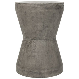 Torre Indoor/Outdoor Modern Concrete Accent Table - Dark Gray