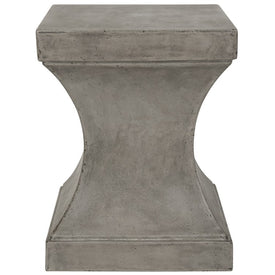 Curby Indoor/Outdoor Modern Concrete Accent Table - Dark Gray