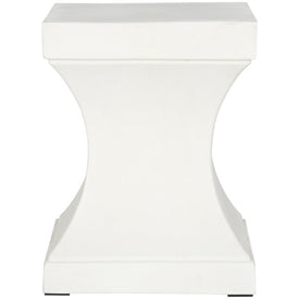 Curby Indoor/Outdoor Modern Concrete Accent Table - Ivory