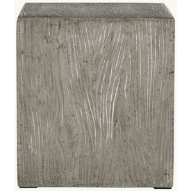 Cube Indoor/Outdoor Modern Concrete Accent Table - Dark Gray