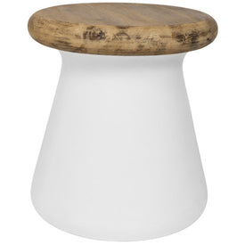 Button In/Outdoor Accent Table - Ivory