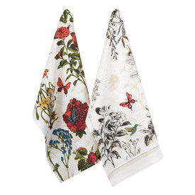 DII Botanical Blooms Dish Towels Set of 2