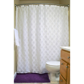 DII White Lace Lattice 72" x 72" Shower Curtain