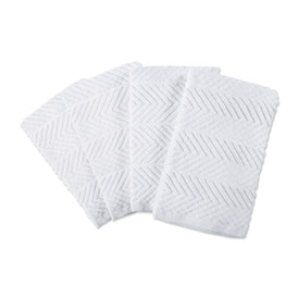 DII White Chevron Luxury Bar Towels Set of 4