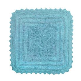 DII Cameo Blue Square Crochet Bath Mat