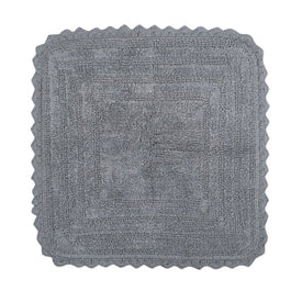 DII Gray Square Crochet Bath Mat