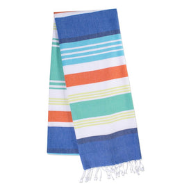 DII Fouta Towel Blue Beachy Stripe