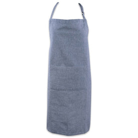 DII Blue Solid Chambray Chef Apron
