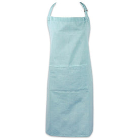 DII Aqua Solid Chambray Chef Apron