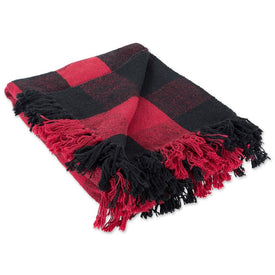 DII Tango Red and Black Buffalo Check 60" x 50" Throw