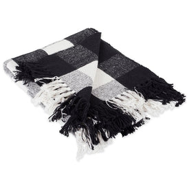 DII Black and White Buffalo Check 60" x 50" Throw