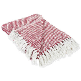 DII Barn Red Woven 60" x 50" Throw