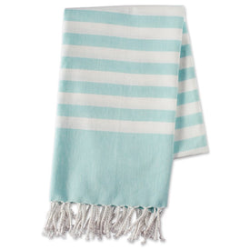 DII Aqua 1" Stripe Fouta Towel