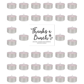 DII Thanks A Bunch! Freshly Pick Orchids, Jasmine and Gardena Tealight Candles 36-Piece Set