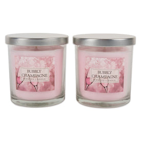 DII Bubbly Champagne Single Wick Candles Set of 2