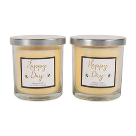 DII Happy Day Honey Single-Wick Candles Set of 2