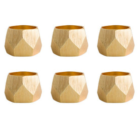 DII Gold Triangle Band Napkin Rings Set of 6