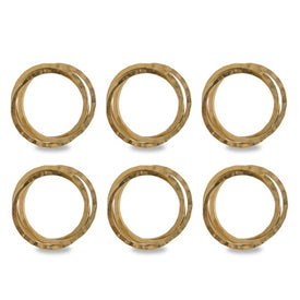 DII Gold Intertwined Napkin Rings Set of 6