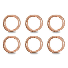 DII Copper Intertwined 2" x 2" Napkin Rings Set of 6