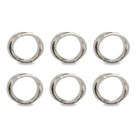 DII Silver Intertwined Napkin Rings Set of 6