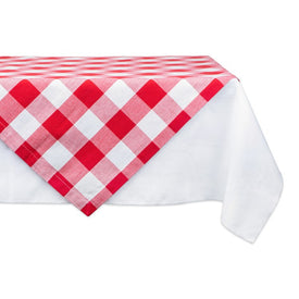 DII Red and White Buffalo Check 40" x 40" Table Topper